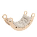 Suur puidust Dream Rocker tasakaalukiik beeži padjaga