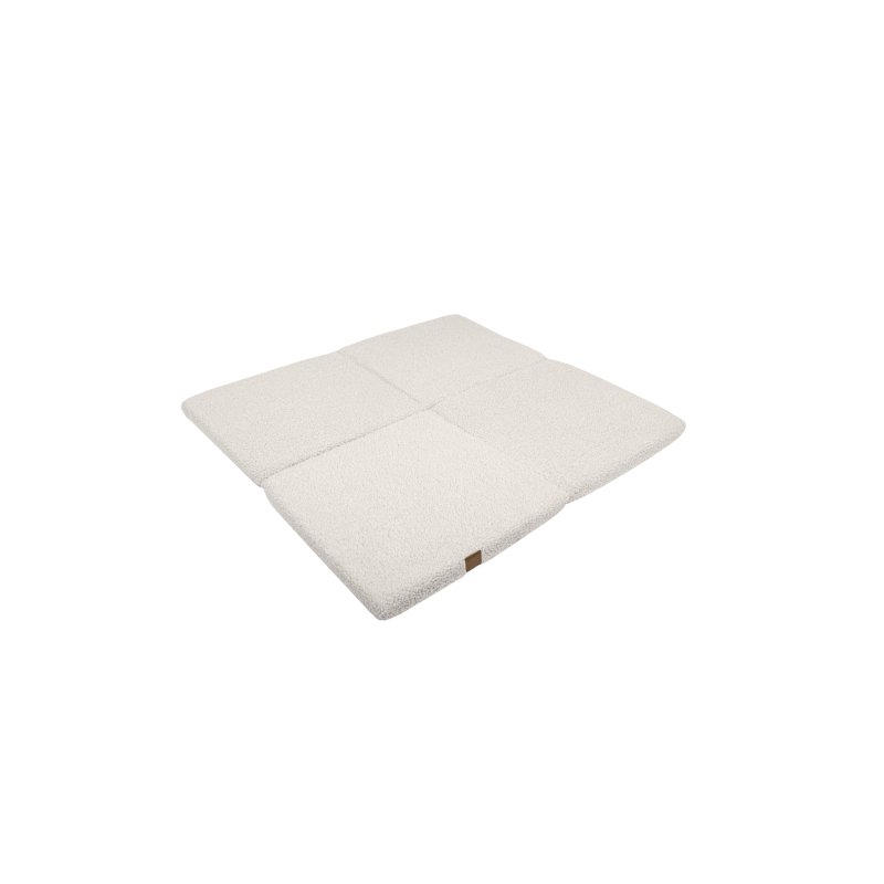 Kokkuvolditav pehme mängumatt 120x120 cm, Bearly kreem