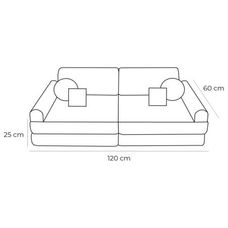 Laste mooduldiivan Plus Slimcord, kreem