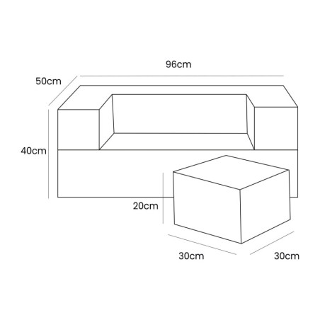 Laste diivan Aesthetic Cube, roosa