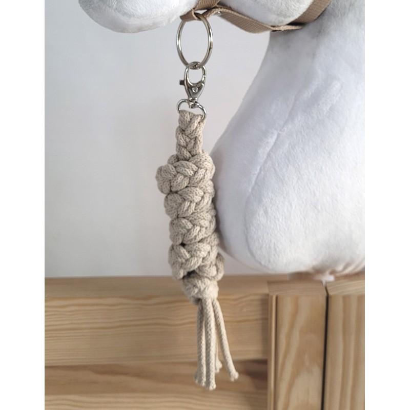 Hobihobuse punutud nöör päitsetele, beež