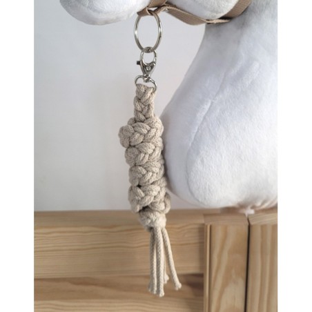 Hobihobuse punutud nöör päitsetele, beež