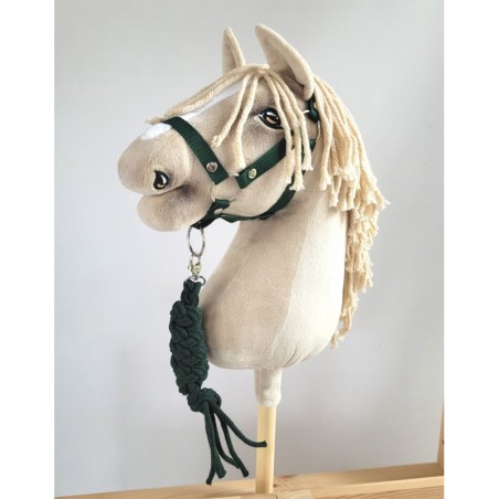 Hobihobuse punutud nöör päitsetele, bottle green