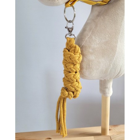 Hobihobuse punutud nöör päitsetele, sinepikollane