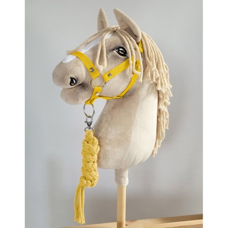 Hobihobuse punutud nöör päitsetele, sinepikollane