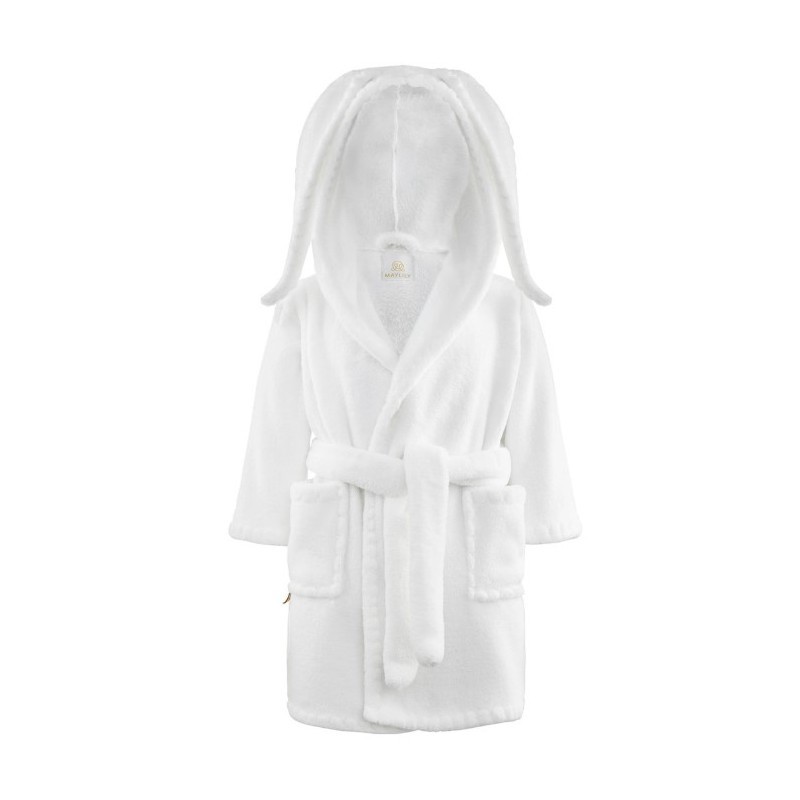 Laste hommikumantel Fluffy bunny, valge
