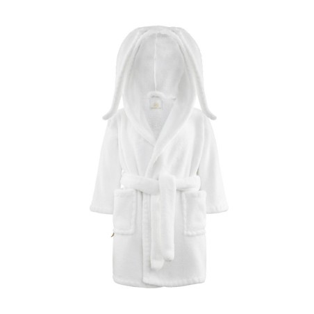 Laste hommikumantel Fluffy bunny, valge