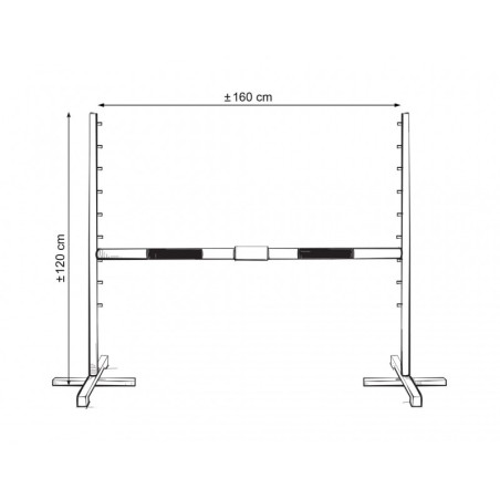 Latt tala hüppetakistusele 160 cm, roheline