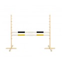 Hüppetakistus hobihobusele 160cm, kõrgus 120 cm, kaks tala kollane ja must