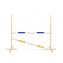 Hüppetakistus hobihobusele 160cm, kõrgus 120 cm, kaks tala kollane ja sinine