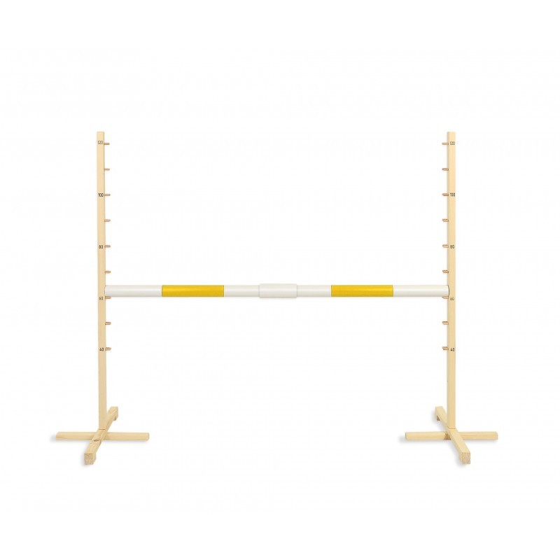 Hüppetakistus hobihobusele 160cm, kõrgus 120 cm, tala kollane