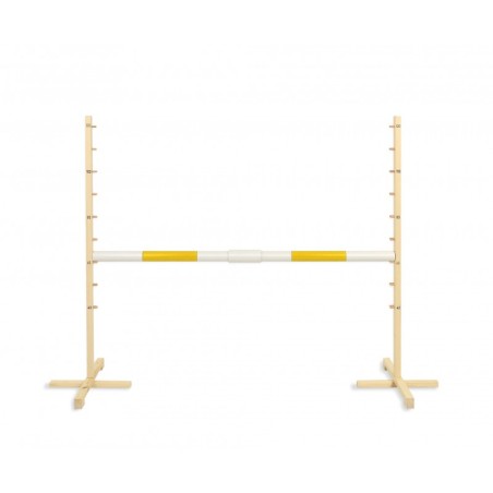 Hüppetakistus hobihobusele 160cm, kõrgus 120 cm, tala kollane