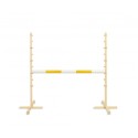 Hüppetakistus hobihobusele 120cm, tala kollane