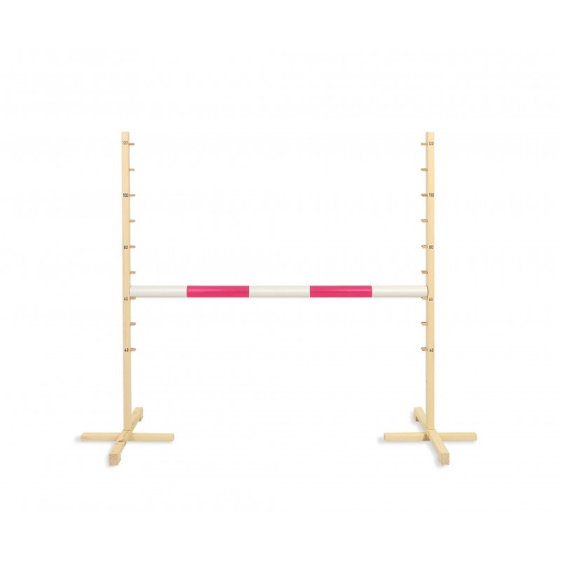 Hüppetakistus hobihobusele 120cm, tala roosa