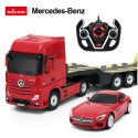 RC puldiga auto Rastar 74920 Mercedes-Benz Actros 1:26 punane