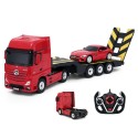 RC puldiga auto Rastar 74920 Mercedes-Benz Actros 1:26 punane