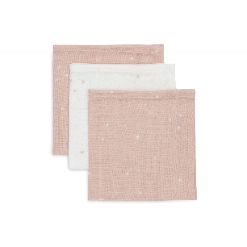 Musliin lapid 3 tk, 31x31 cm, Twinkling - Wild Rose