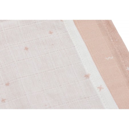 Musliin lapid 3 tk, 31x31 cm, Twinkling - Wild Rose