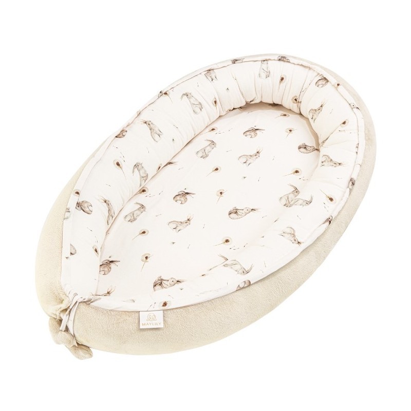 Premium beebipesa, bambus, bunnies/beež