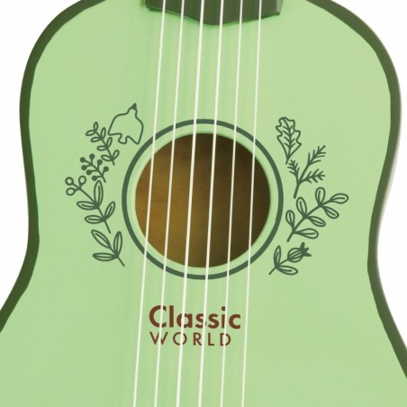 Puidust vintage kitarr lastele, roheline