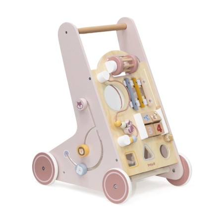 Puidust käimistugi tegeluskeskus roosa