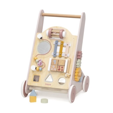 Puidust käimistugi tegeluskeskus roosa