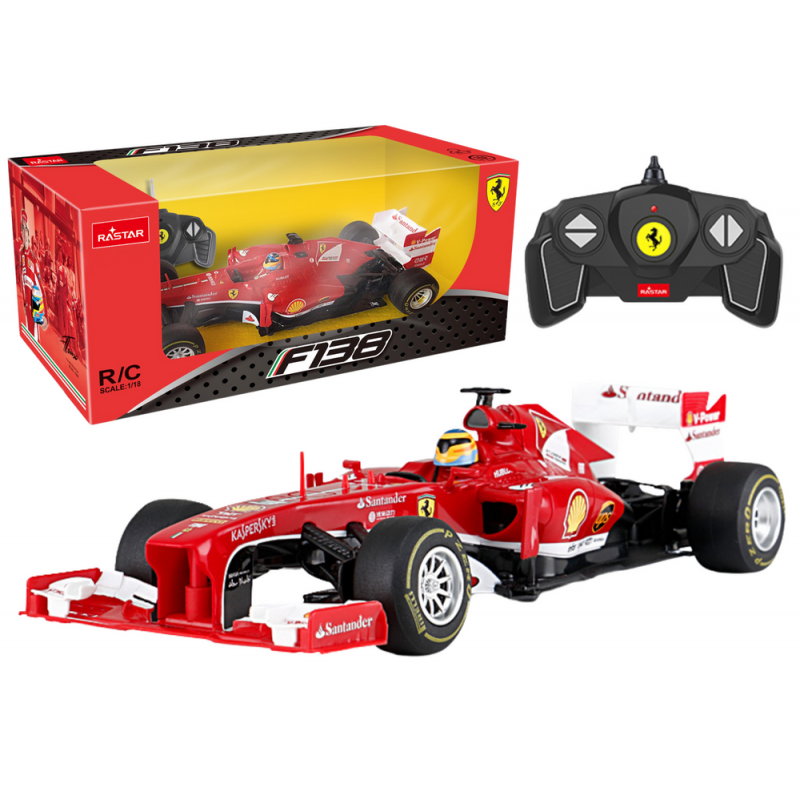 RC puldiga auto 1:18 Rastar Bolid Ferrari F1 Red