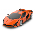 RC puldiga auto 1:24 Rastar Lamborghini Sian Oranž