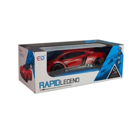 RC puldiga sportauto, punane