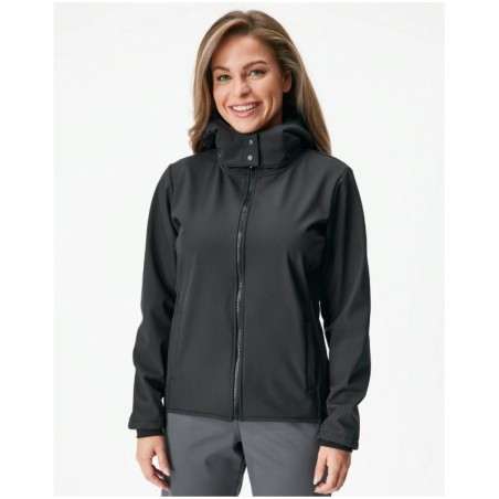 Naiste softshell jope fliisvoordiga Slim, must