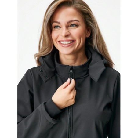 Naiste softshell jope fliisvoordiga Slim, must