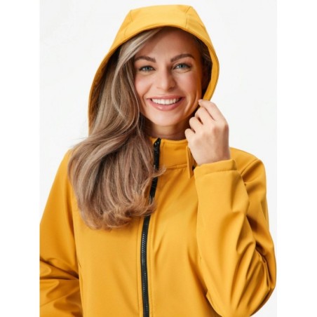 Naiste softshell jope fliisvoordiga Slim, sinep