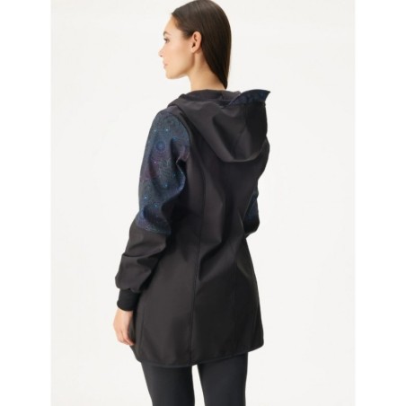 Naiste softshell mantel, must/Dark Mandala