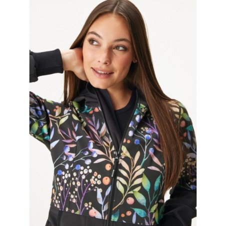 Naiste softshell mantel, must/Autumn Berry