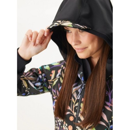 Naiste softshell mantel, must/Autumn Berry