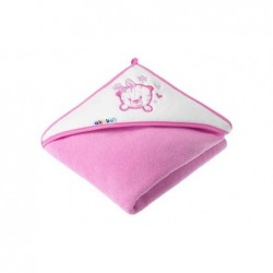 Beebi kapuutsiga rätik TIGER PINK