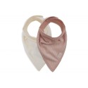 Bandana beebipõll, 2 tk, Velvet Rib - Wild Rose/Ivory