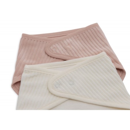 Bandana beebipõll, 2 tk, Velvet Rib - Wild Rose/Ivory