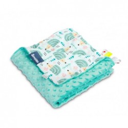 Minky tekk - siilid mint 75x100 cm