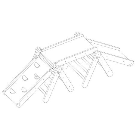 Ronimiskolmnurk liumäe ja ronimisseinaga, must