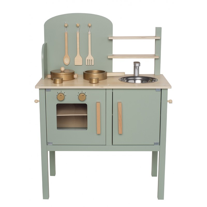 Puidust mänguköök, roheline
