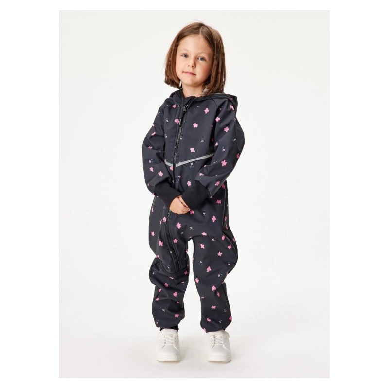 Softshell kombinesoon, must / õied