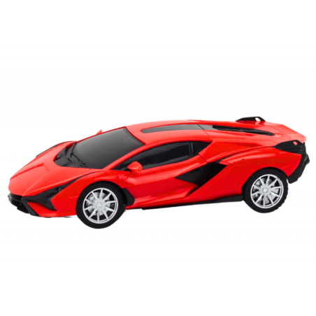 Puldiga RC sportauto, punane, 1:22