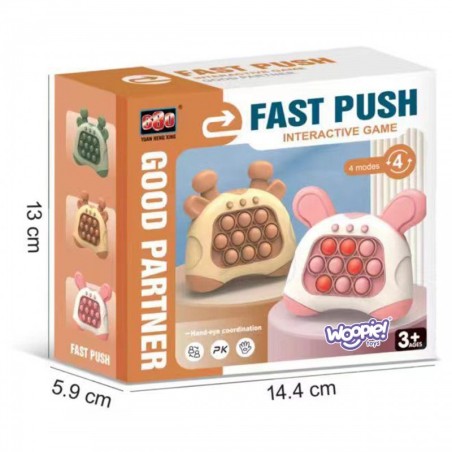 POP IT elektrooniline arkaadmäng kõrvadega, roosa