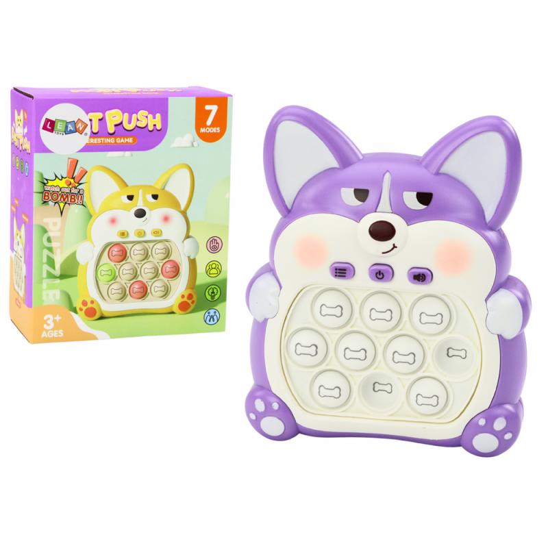 Arkaadmängukonsool Pop It Fox 7 mängu, lilla