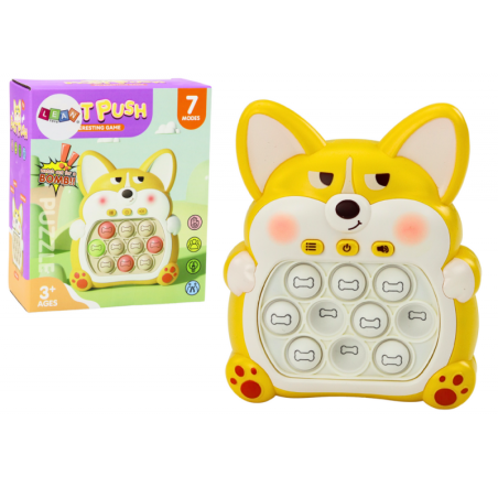 Arkaadmängukonsool Pop It Fox 7 mängu, kollane