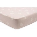 Kummiga lina jersey puuvill, 70x140 cm, Twig Olive pink