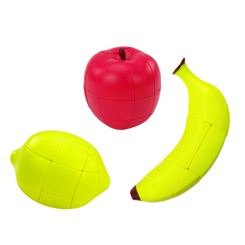 Harivad loogika puslekuubikud, õun-banaan-sidrun