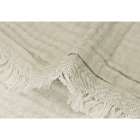 Beebitekk 75x100cm Fringe Olive Green/Ivory GOTS