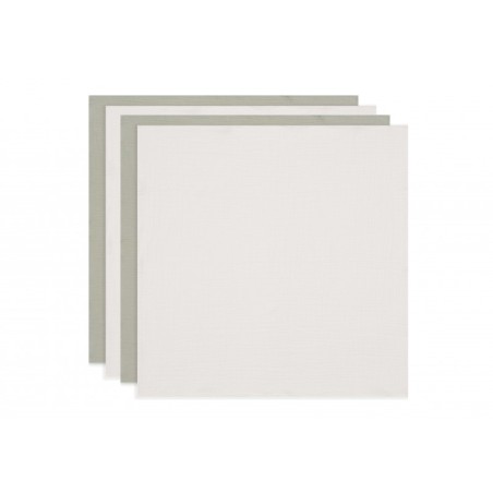 Musliinlapid, 70x70 cm, 4 tk, Olive Green/Ivory